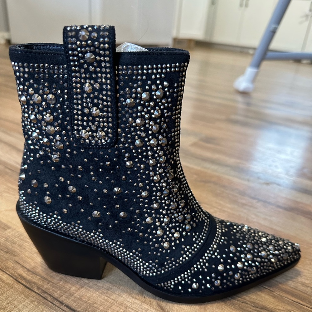 *NEW* Black Rhinestone Booties